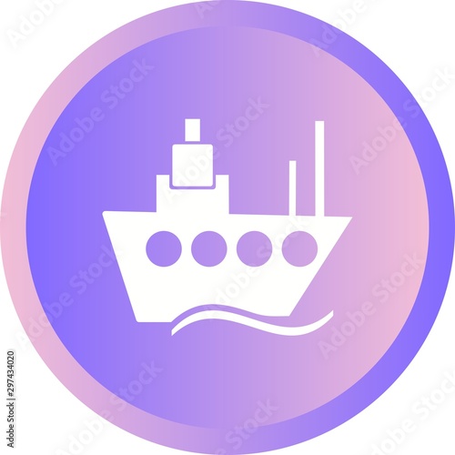 Beautiful Ship Vector Glyph Icon