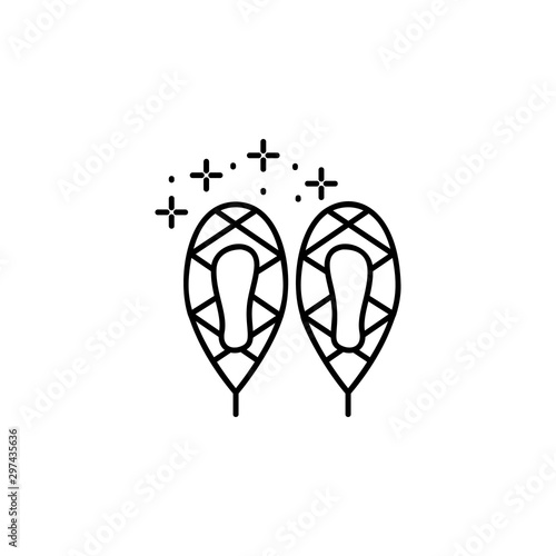 Snowshoes winter icon. Simple line, outline vector of winter vacation icons for ui and ux, website or mobile application