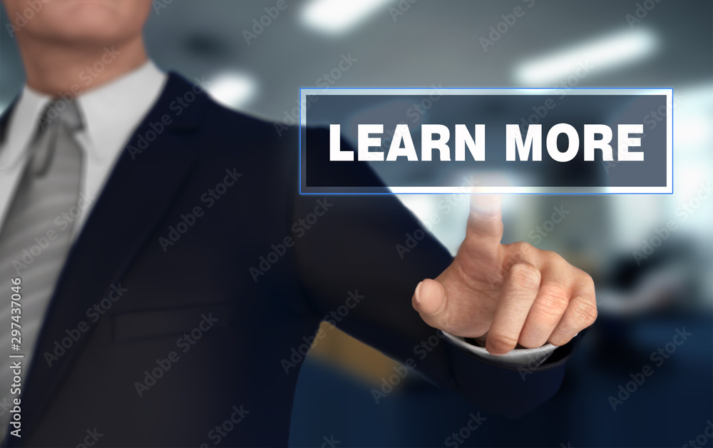 learn more pushing concept 3d illustration learn more pushing concept 3d illustration