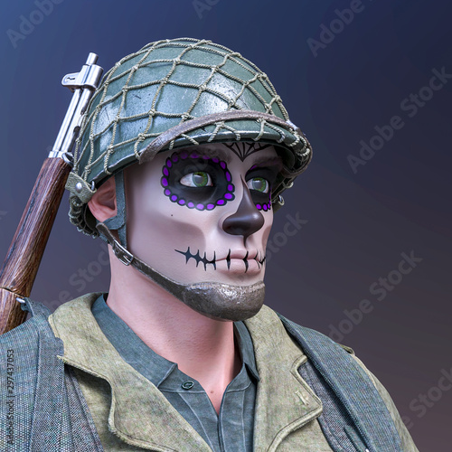 el muerto soldier portrait photo