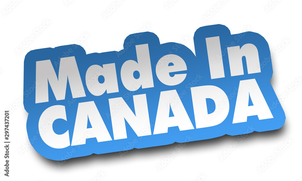 made in canada concept 3d illustration isolated made in canada concept 3d illustration isolated