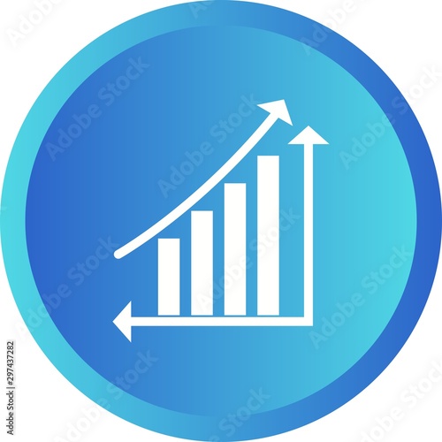 Beautiful Ascending bar Vector Glyph icon