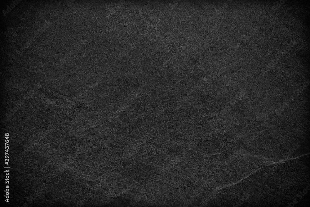 Dark grey black slate background or texture - obrazy, fototapety, plakaty 