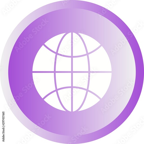 Beautiful World Vector Glyph icon photo