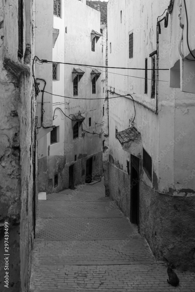 Old streets in old Moroccan city