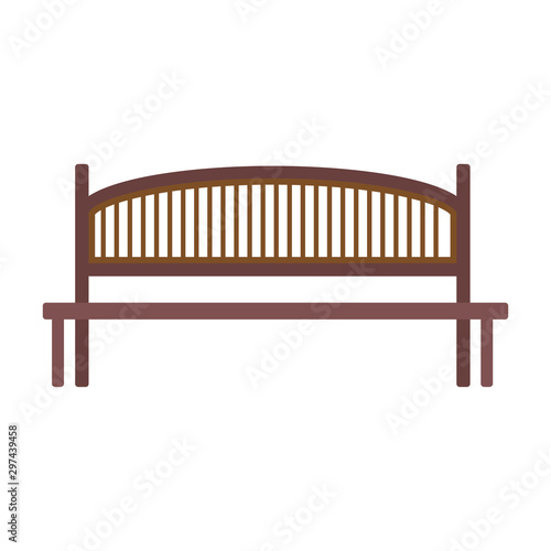 park bench icon, flat design