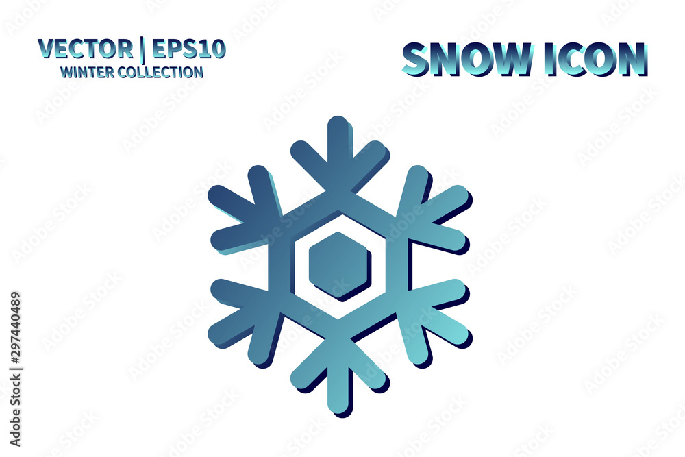 Snowflake vector icon. Christmas and winter snow flake element. Isolated flat new year holiday decoration illustration. Cold weather object design silhouette symbol Snowflake vector icon. Christmas and winter snow flake element. Isolated flat new year holiday decoration illustration. Cold weather object design silhouette symbol