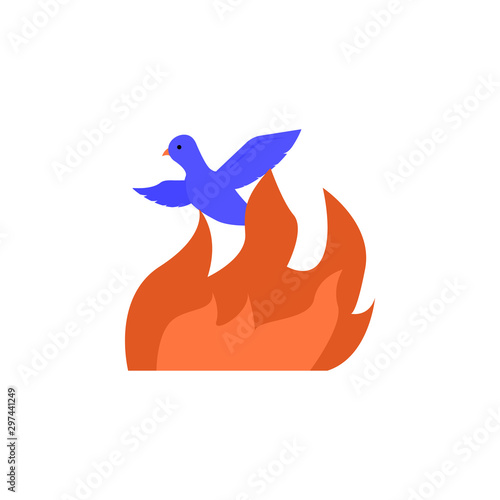 Wildfire, bird, fire icon. Simple line, outline vector of wildfires icons for ui and ux, website or mobile application