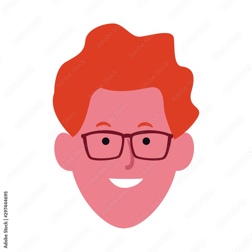 cartoon man with glasses icon, colorful design cartoon man with glasses icon, colorful design