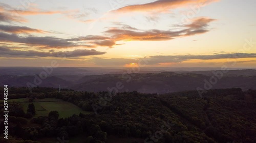 Wallpaper Mural correze france golden hour, drone ascending shot Torontodigital.ca