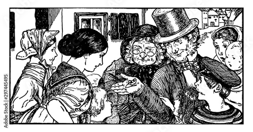 Fairy Shoemaker, vintage illustration