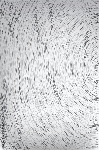 Abstract gray background with concentric amorphous elements in the form of a fragment of a tornado, storm, swirl