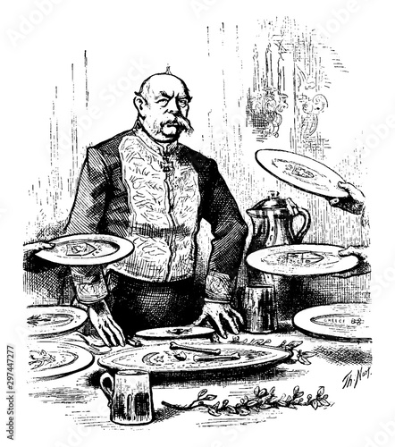 Fotografia Bismarck's After-Dinner Speech, vintage illustration