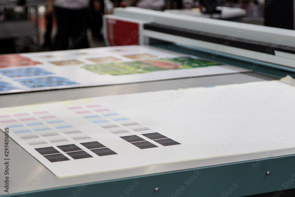 Fototapeta premium Color chart on digital printer offset for printing industry