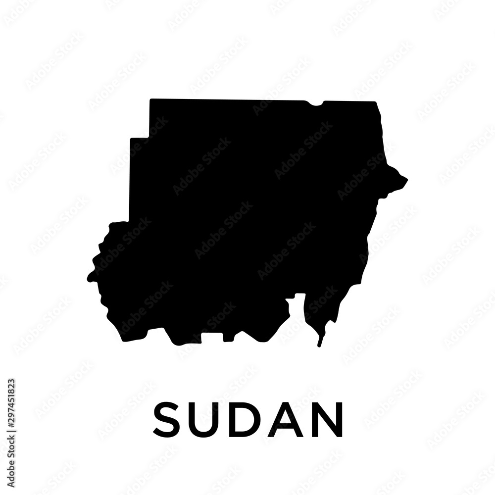Obraz premium Sudan map icon design trendy
