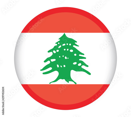 PrintNational Lebanon flag, official colors and proportion correctly. National Lebanon flag. Vector illustration. EPS10. Lebanon flag vector icon, simple, flat design for web or mobile app.