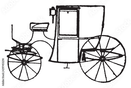 Brougham, vintage illustration.