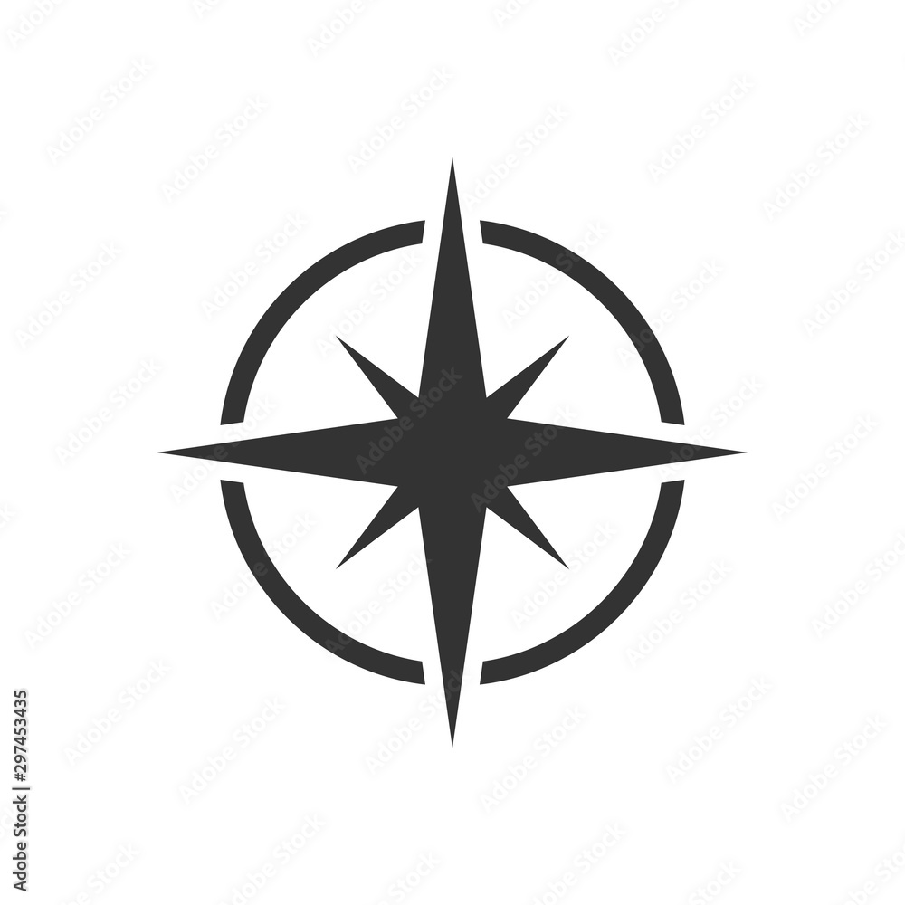 Obraz premium Compass icon vector symbol illustration EPS 10