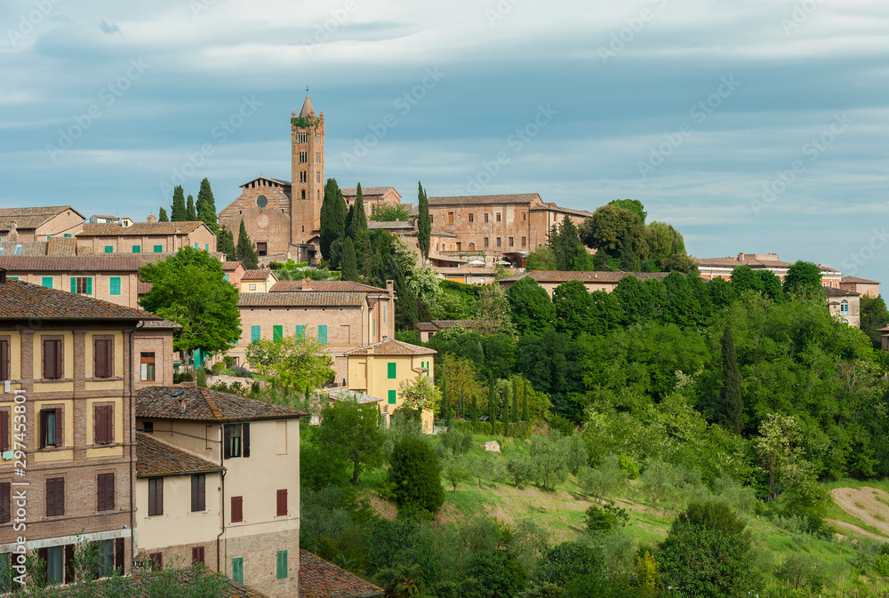 Idyllic landscape of historical city Siena, Tuscany, Italy