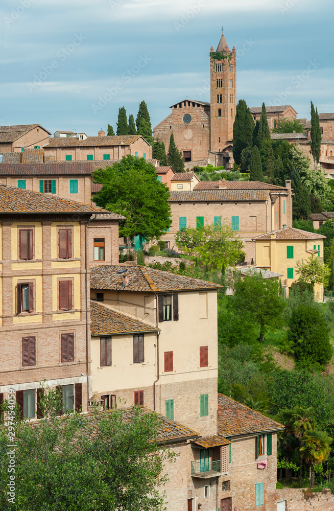 Idyllic landscape of historical city Siena, Tuscany, Italy