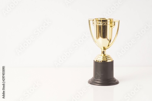 Trophy replica isolated against white