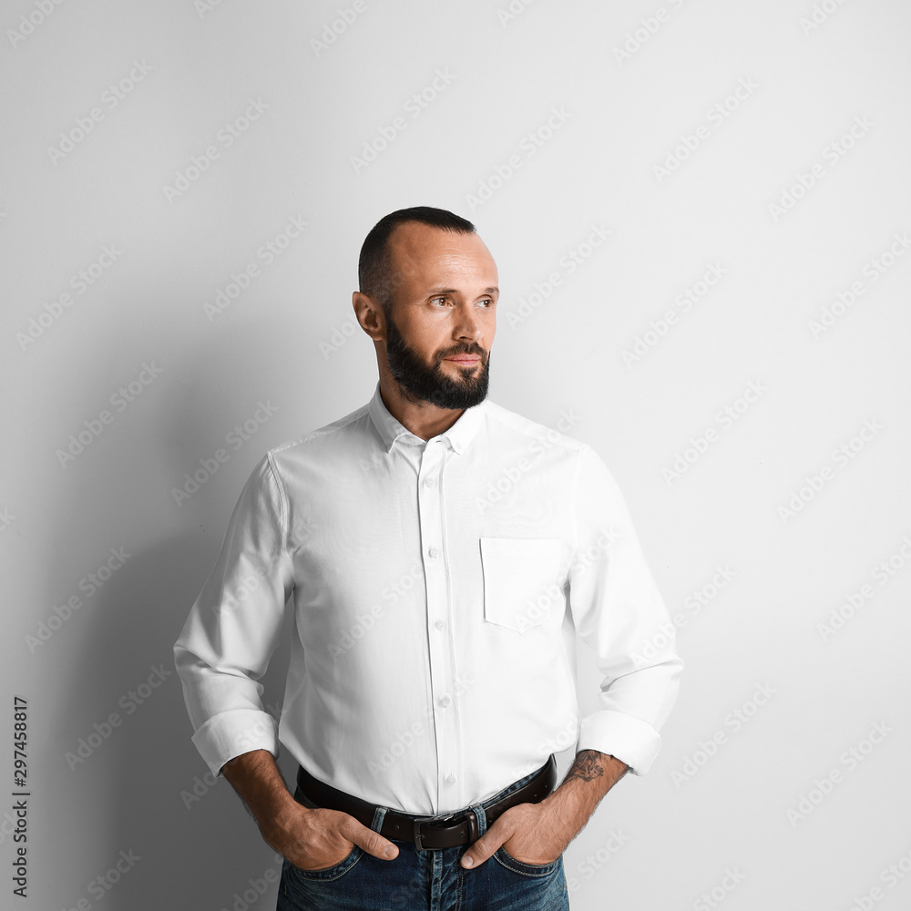 Portrait of handsome man on white background Portrait of handsome man on white background