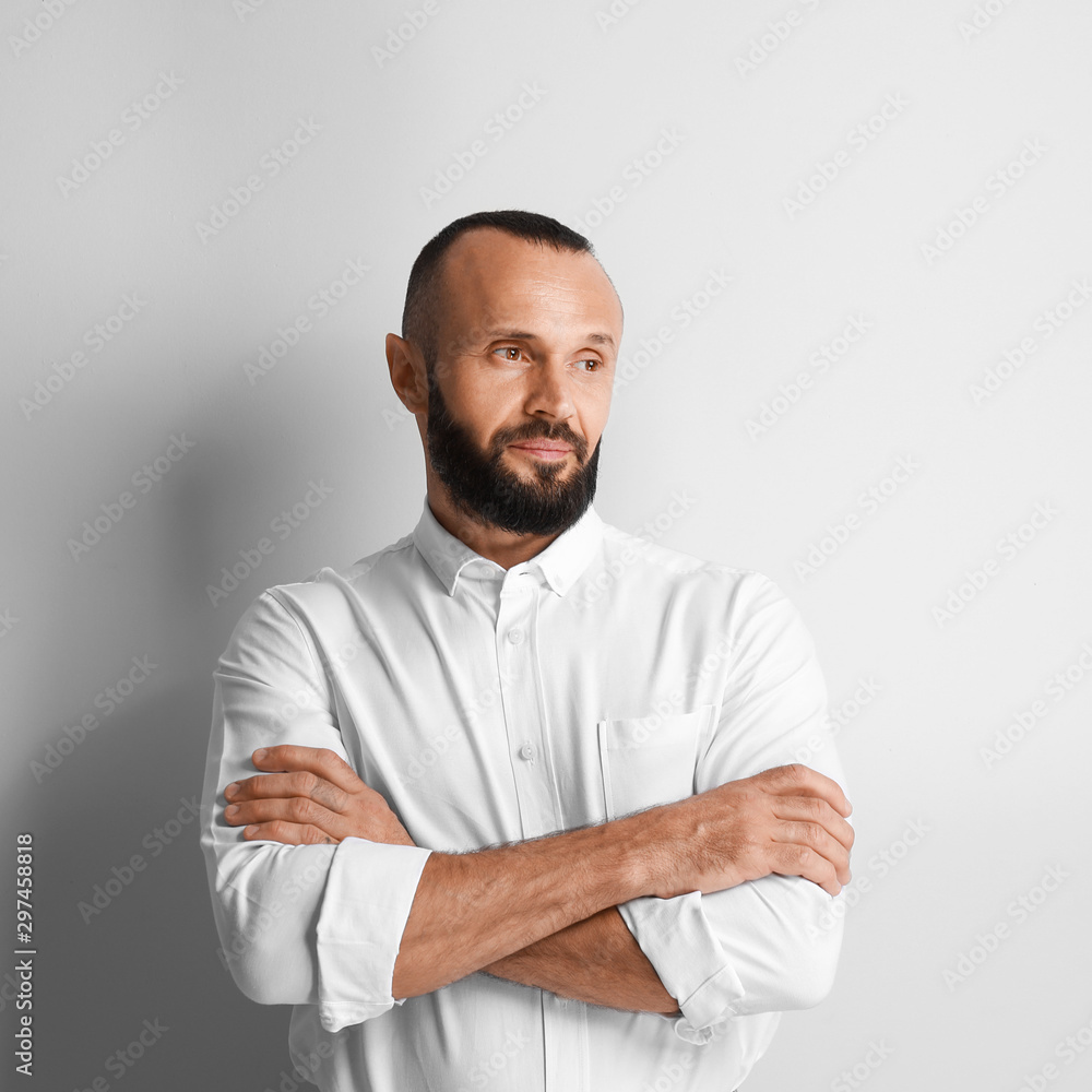 Portrait of handsome man on white background Portrait of handsome man on white background