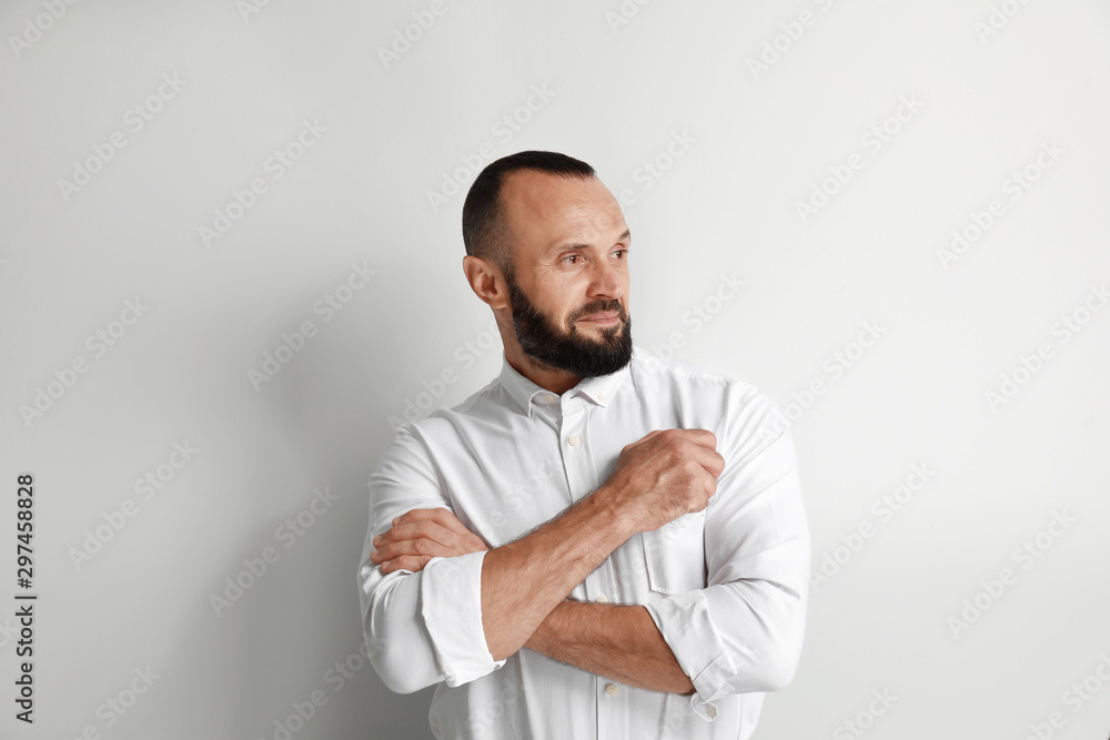 Portrait of handsome man on white background Portrait of handsome man on white background