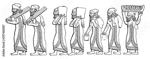 Row 3 of Hieroglyphics, vintage illustration