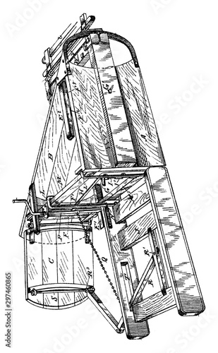 Snow Plow, vintage illustration.