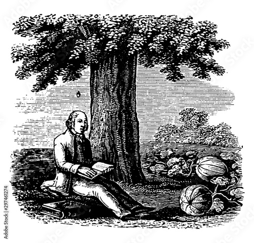 Man Thinks Himself Wise, till God Shows Him His Folly, vintage illustration