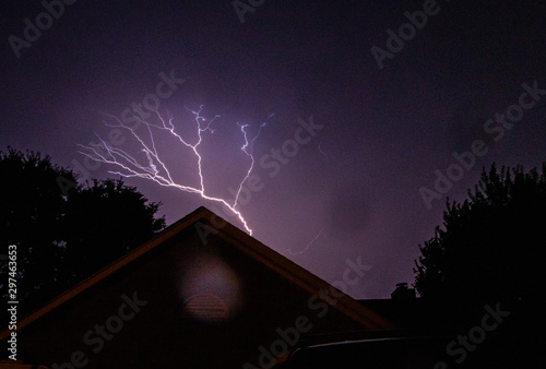 lightning strike at night