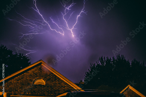 lightning over the city