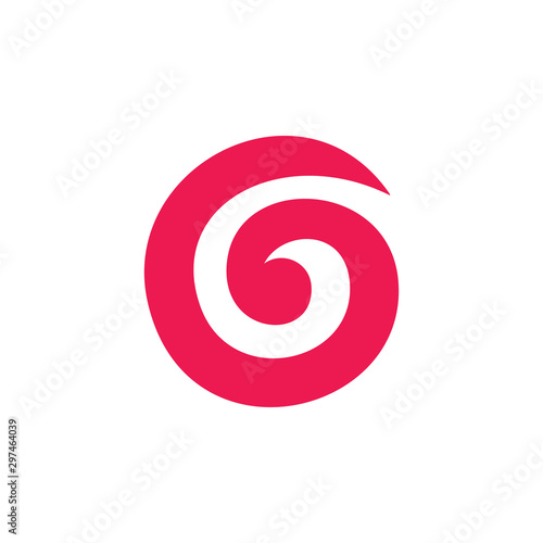letter g curly design logo vector