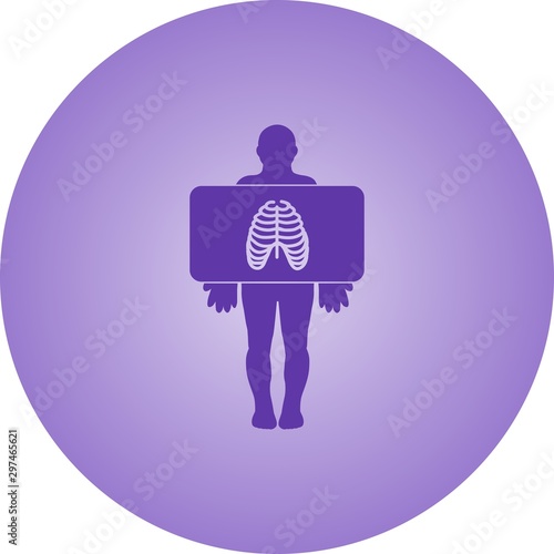 Beautiful Chest X ray Vector Glyph icon