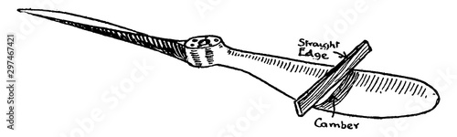 Aeroplane Propeller Balance Chamber, vintage illustration.