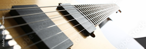 Classic shape wooden electric guitar with rosewood neck