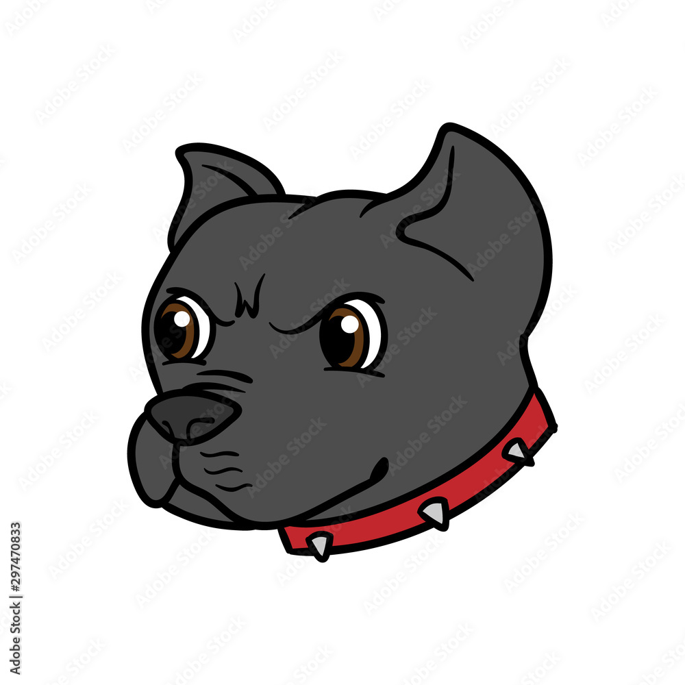 Cartoon Isolated Pitbull Vector Illustration Cartoon Isolated Pitbull Vector Illustration