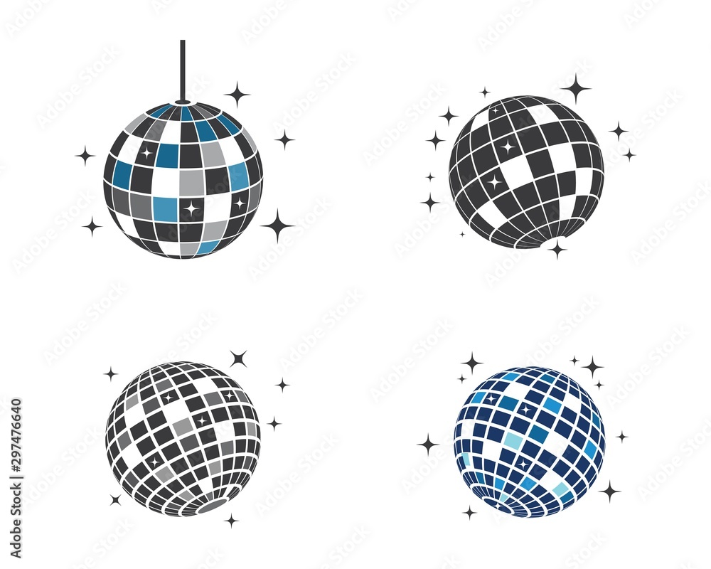 disco ball icon vector illustration design - obrazy, fototapety, plakaty 