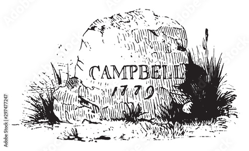 Campbell's Monument,vintage illustration
