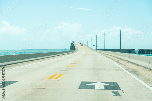 Road US1 to Key West over Florida keys