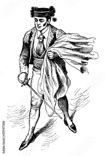 Torero, vintage illustration