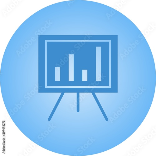 Beautiful Graph on board Vector Glyph icon