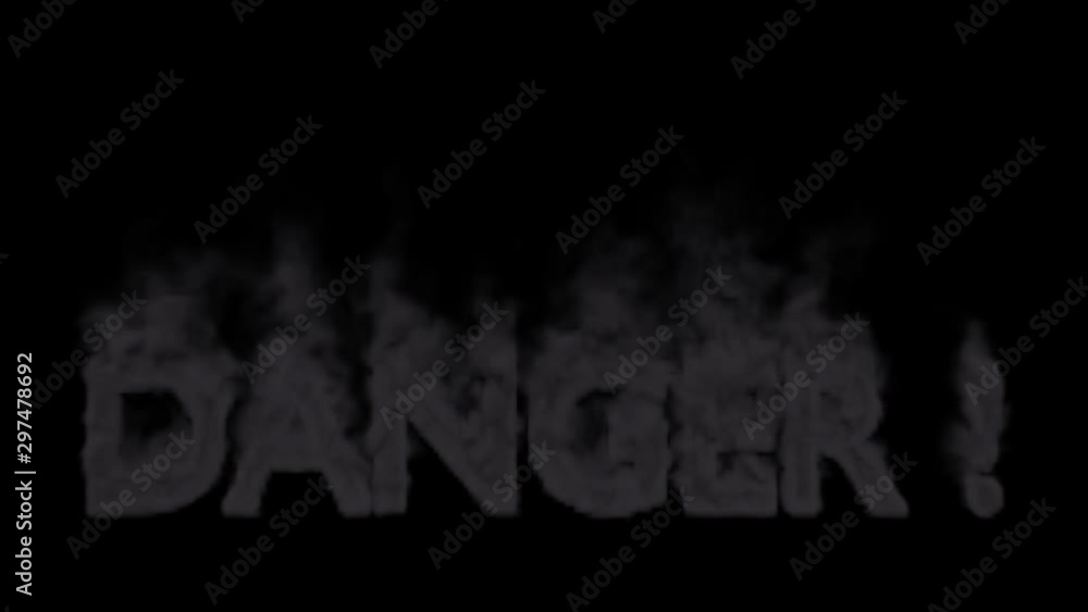 Vidéo Stock Animated smoldering or engulf in black dense smoke all caps ...