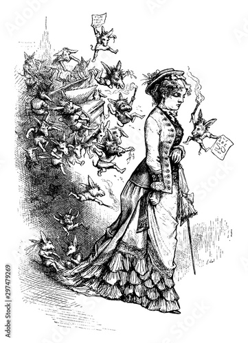 Claxton and Press After Fires, vintage illustration