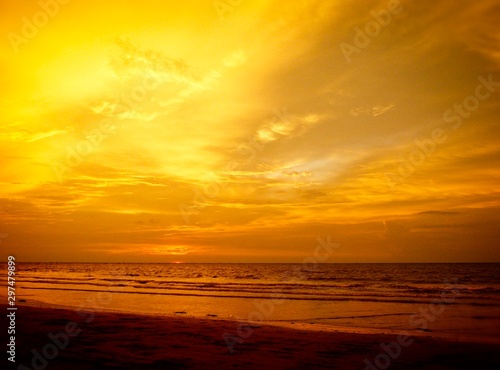 Dramatic sunset over the sea