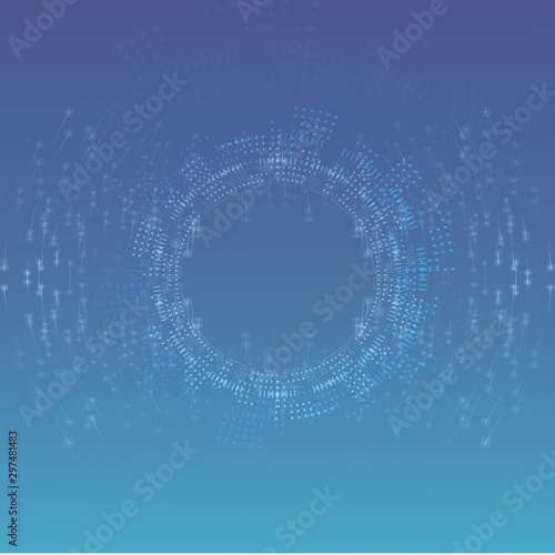 Blue smooth twist light lines vector background. Eps 10.