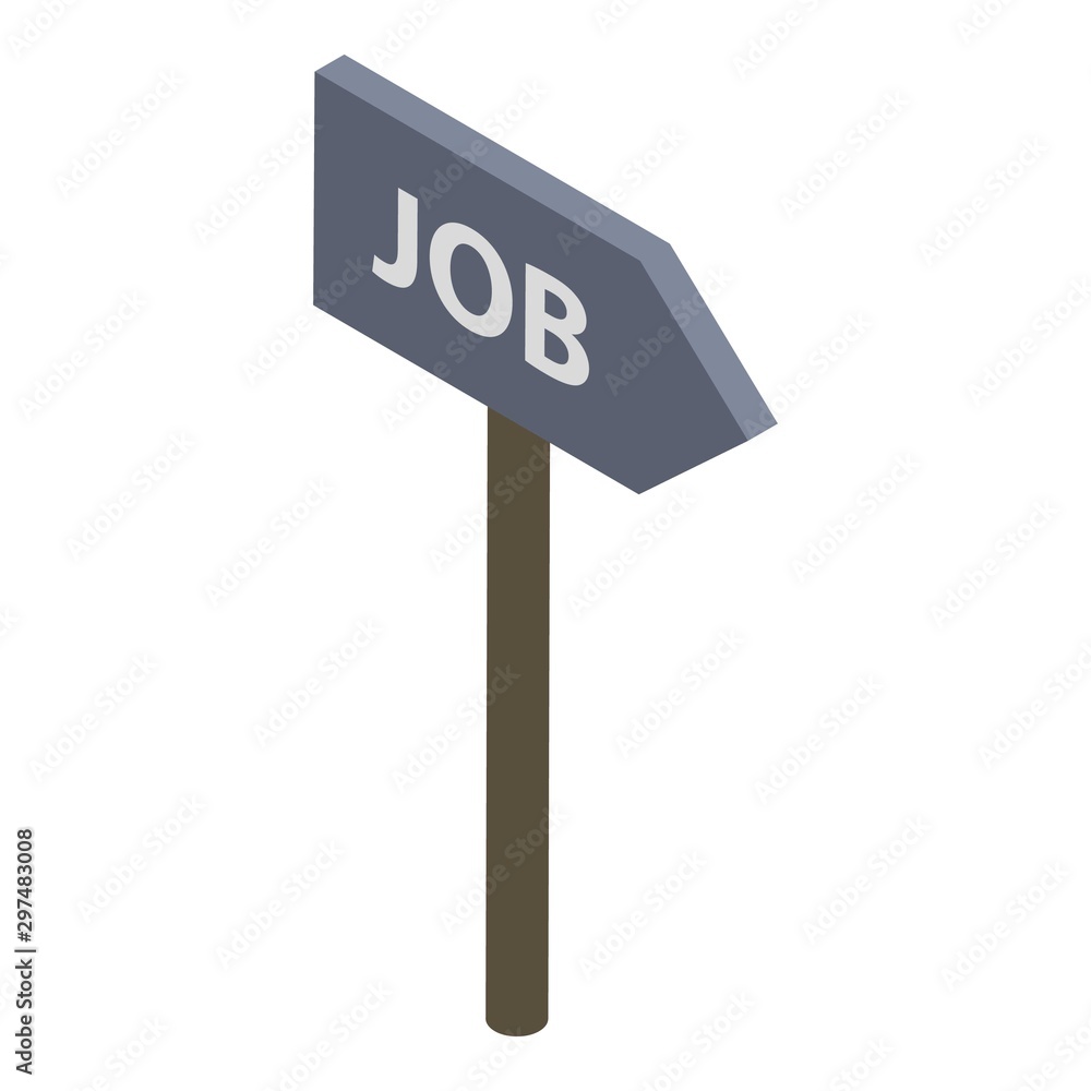 Job direction pillar icon. Isometric of job direction pillar vector icon for web design isolated on white background Job direction pillar icon. Isometric of job direction pillar vector icon for web design isolated on white background