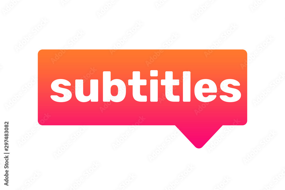 Icon for captions or subtitles isolated on white Icon for captions or subtitles isolated on white