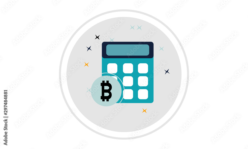 Bitcoin calculator icon for cryptocurrency calculations Bitcoin calculator icon for cryptocurrency calculations